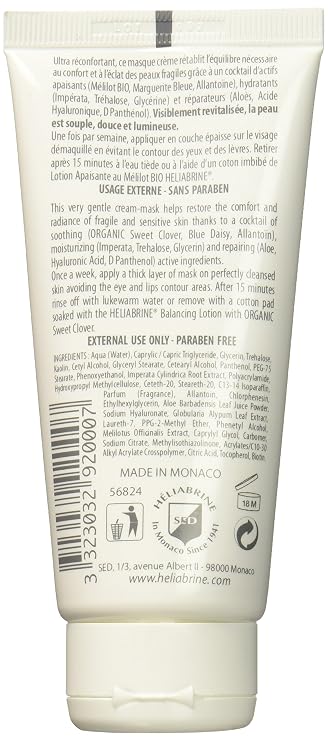 Heliabrine Normalizing Mask for Sensitive and Reactive Skin, 3.54 Ounce