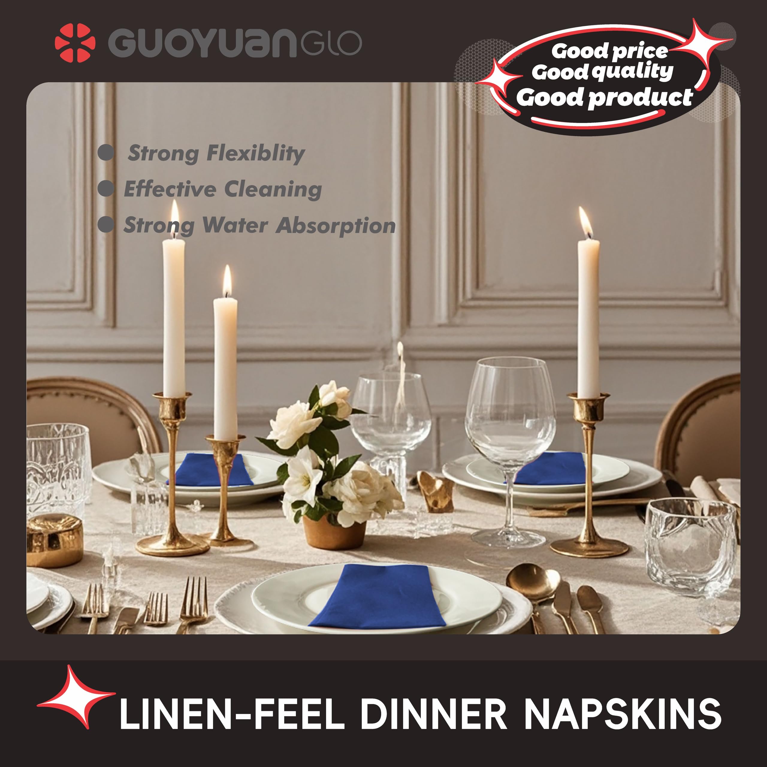 Servilletas de papel desechables con tacto de lino, toallas de mano para baño, fiesta, bodas y eventos, 12 x 17 pulgadas, paquete de 100 unidades