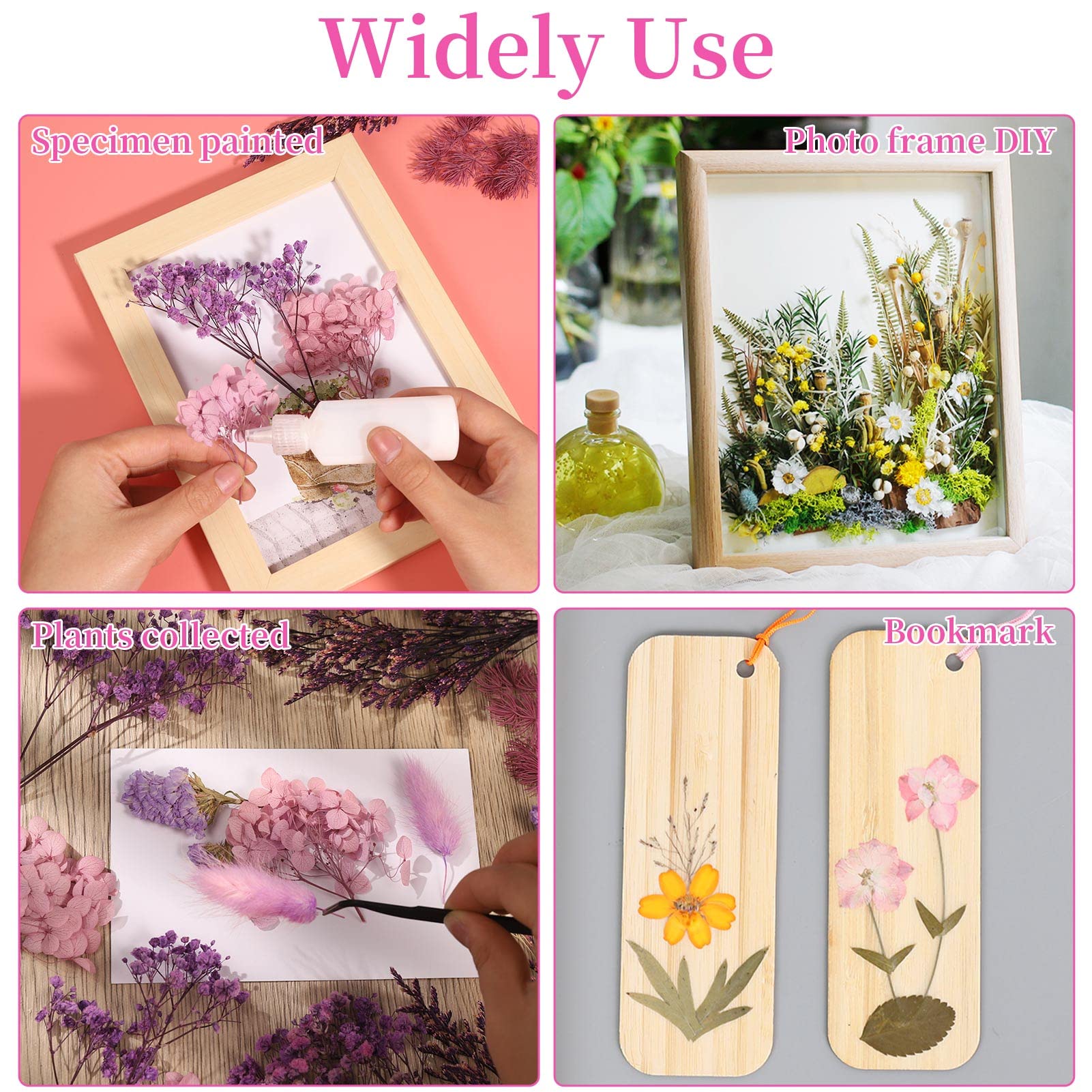 Fiori Secchi Naturali - 72 Pezzi Per Resina, Crafts, Decorazioni Fai Da Te