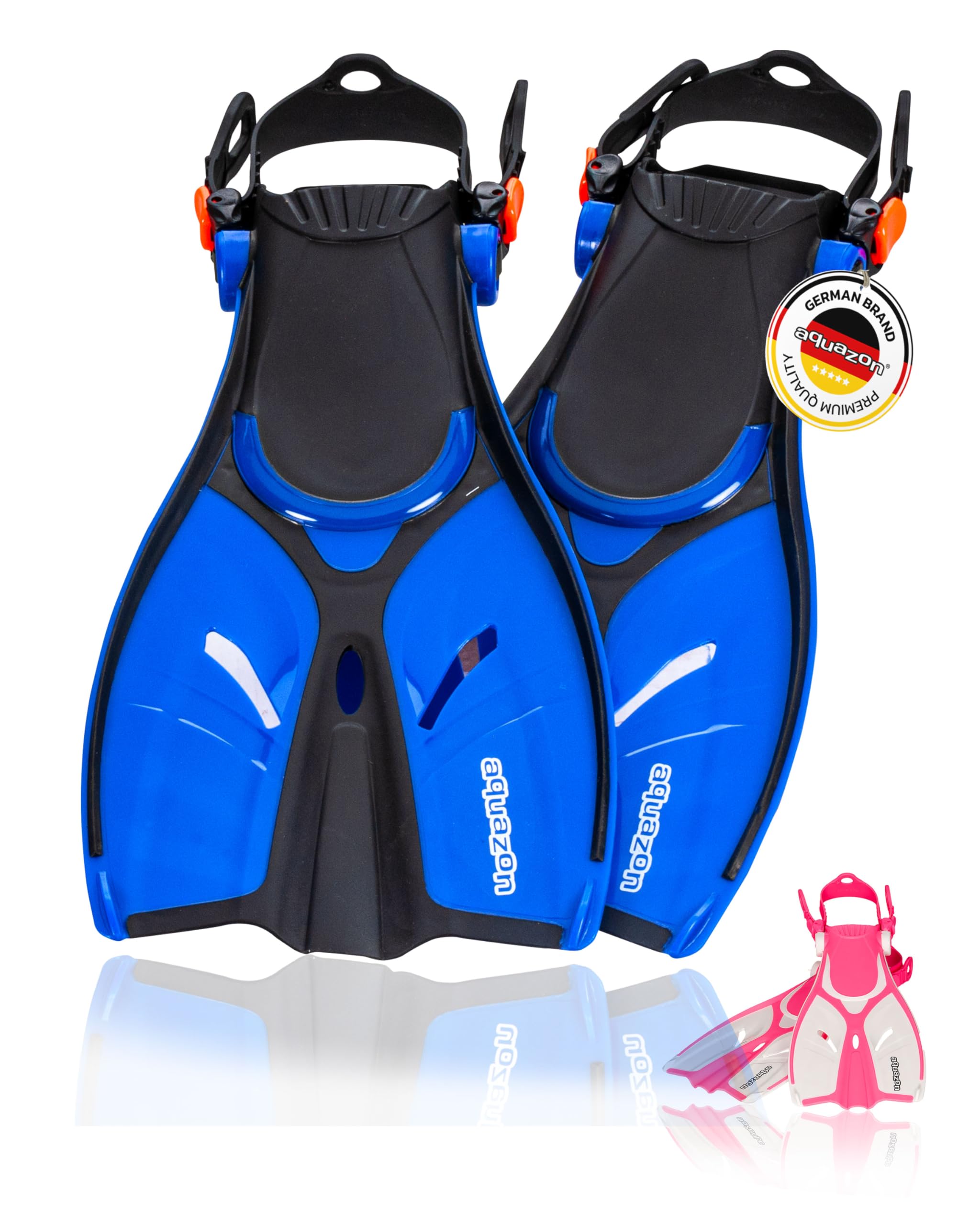 AQUAZON Style Aletas Ajustables, Aletas de Snorkel, Aletas de Buceo, Aletas de natación para Chicas y señoras para Snorkel, natación