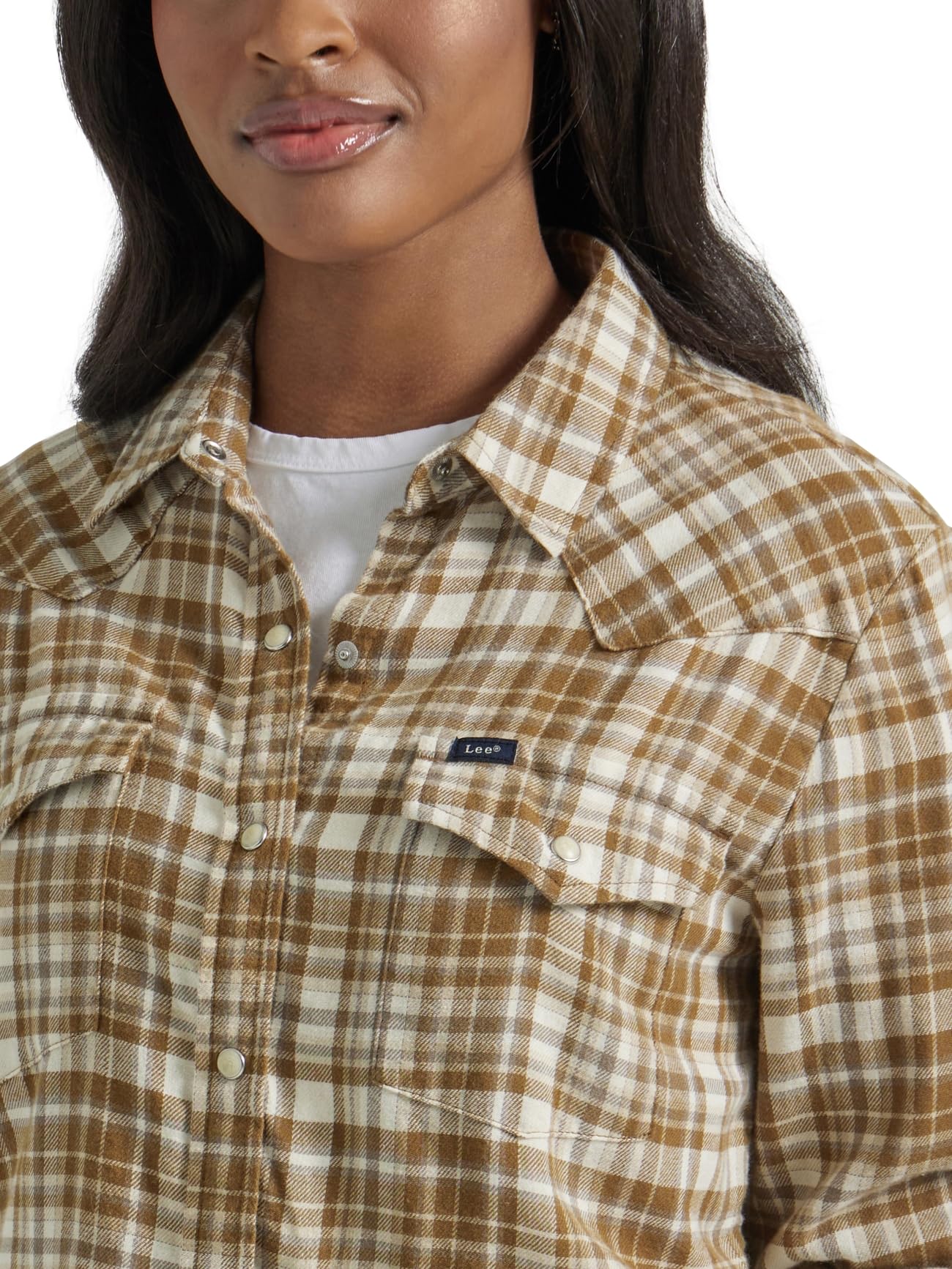 Lee Damen Legendäres Slim Fit Western Snap Shirt Hemd