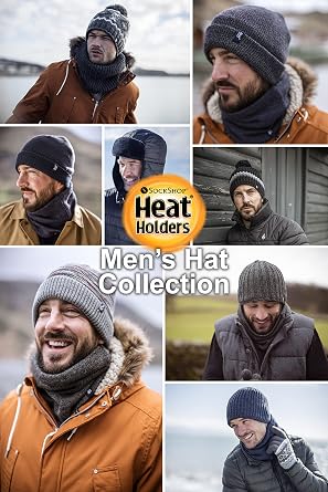 HEAT HOLDERS - Thermal Acrylic Winter Expedition Hat with Drop Neck for Men