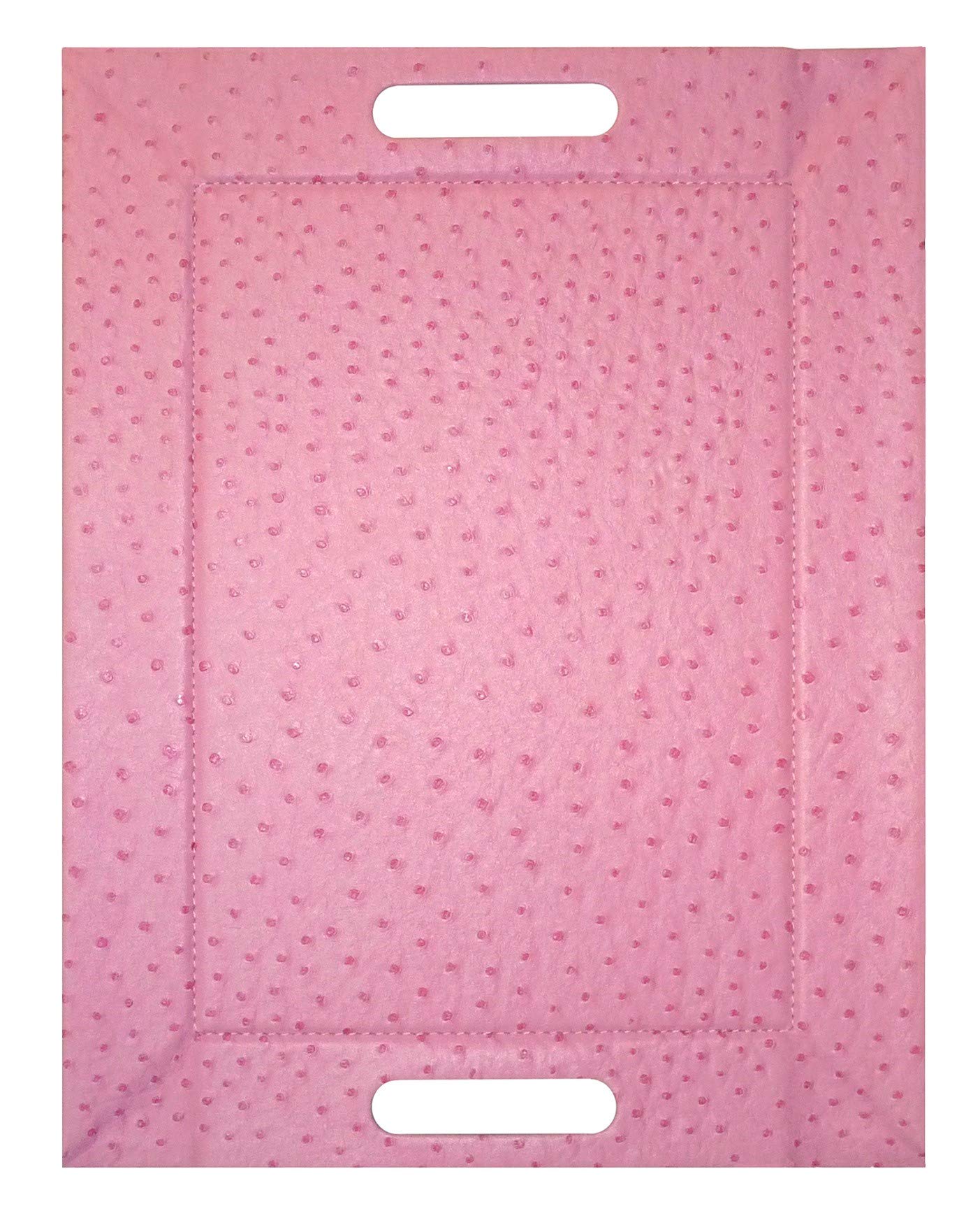 Freeform Reversible Placemat Trays With Handles 55x41cm Faux Leather Ostrich Pink