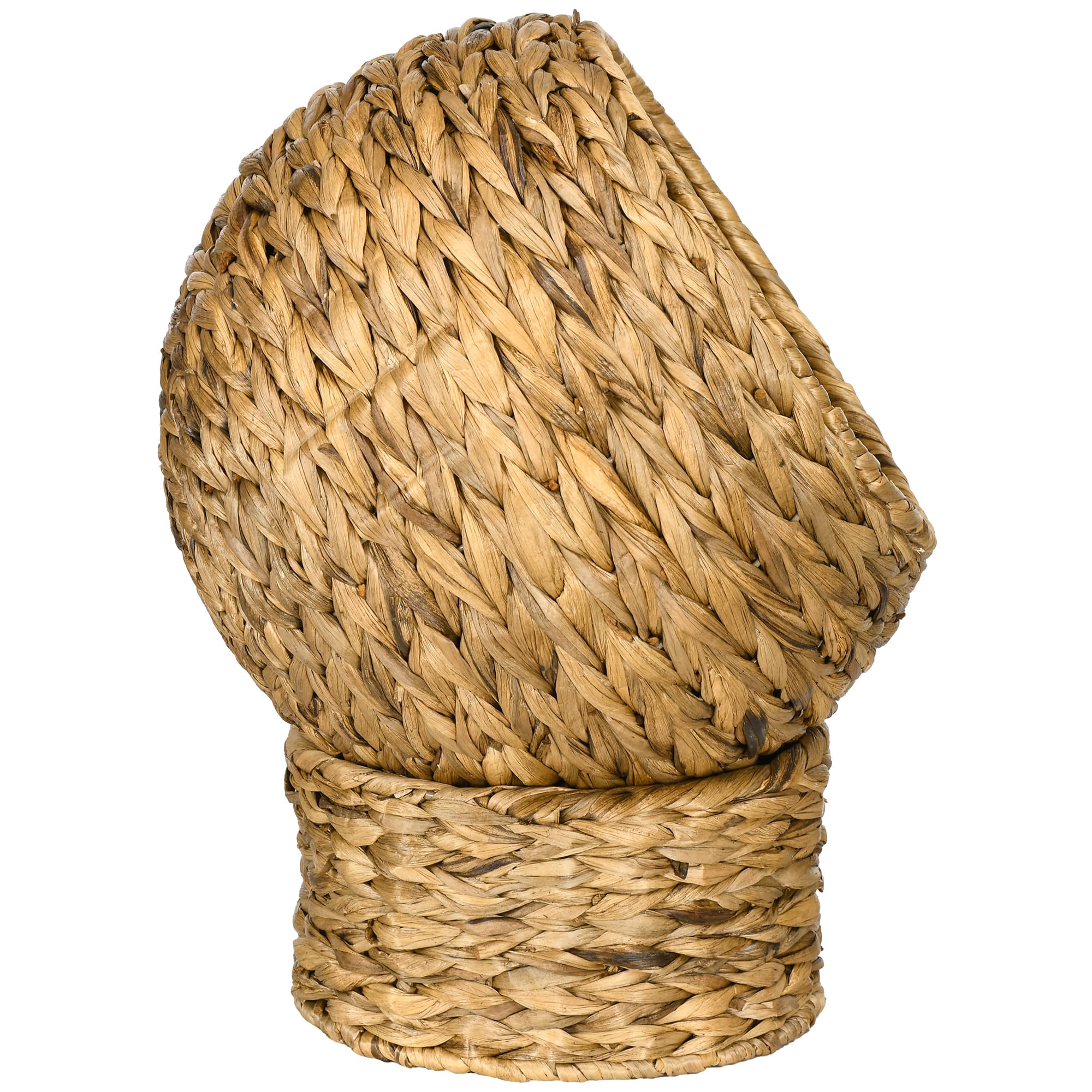 PawHut Panier Chat lit surélevé Chat Cosy Niche Grotte à Chat Grand Confort dim. 42L x 33l x 52H cm Coussin Moelleux Beige Inclus