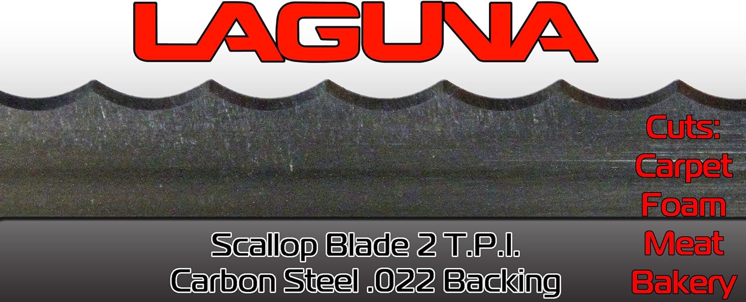 5/8" X 2 TPI X 107" Scallop BandSaw Blade Laguna Tools Fabric Cutting Blade