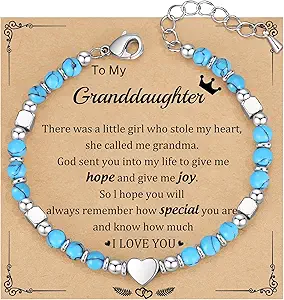 Christmas Gifts for Women, Stocking Stuffers for Teens Beaded Bracelets for Women Gifts for Mom Christmas Gift Mothers Day Gift for Grandma Daughter Bonus Mom Nature Stone Bead Bracelet Graduation Jewelry for Her 2026