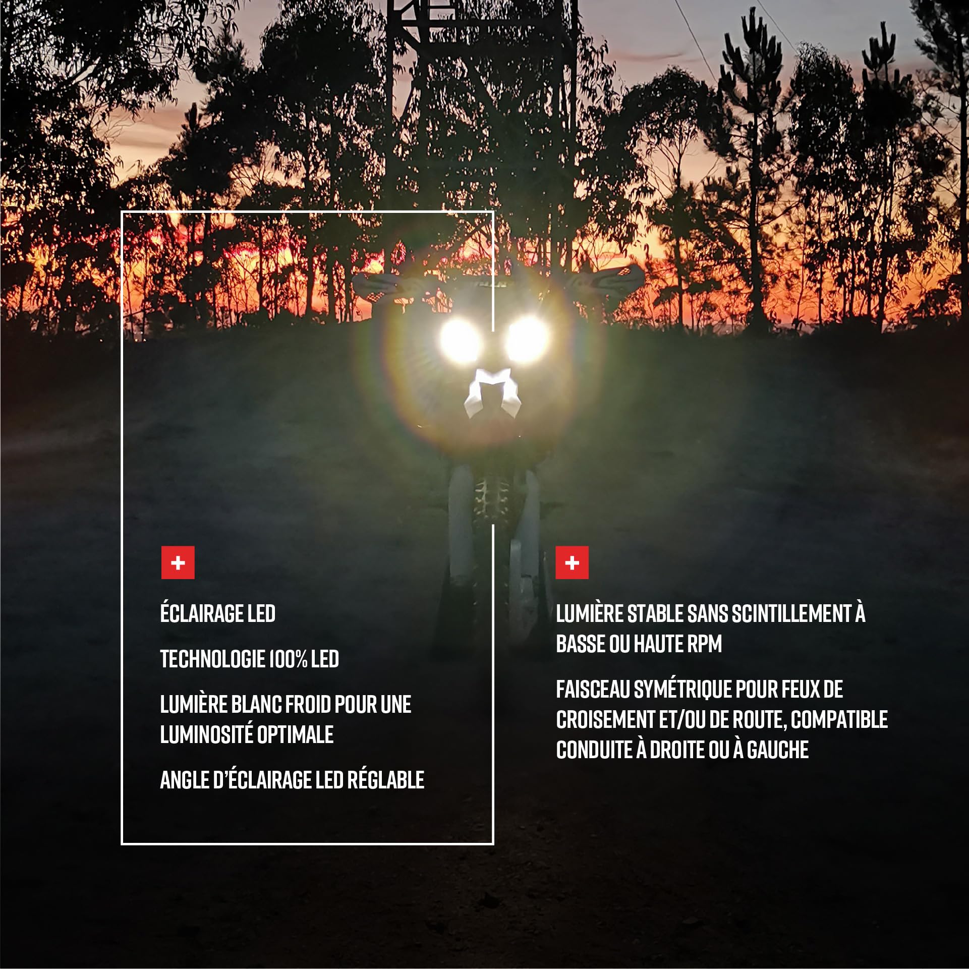 HEADLIGHT E-BLAZE BL/BK