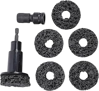 ASHATA ホイールハブ再表面キット、電動ドリルおよび1/2インチインパクト駆動レンチ用ホイールハブクリーニングキット 防水ブレーキ再表面スタッドクリーナーツ