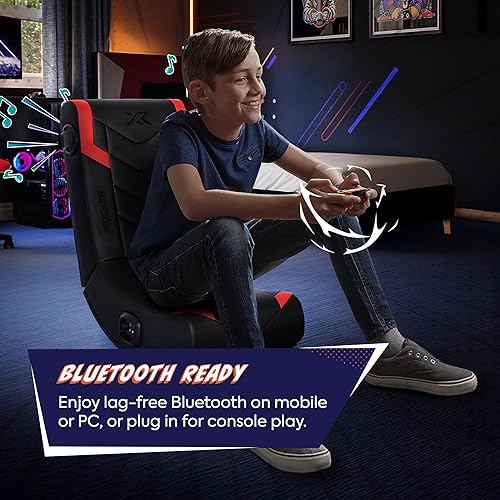 Miniatura 38 de X Rocker - Silla mecedora de piso para videojuegos, altavoces de audio integrados, plegable, para dormitorio o sala de juegos, regalo para