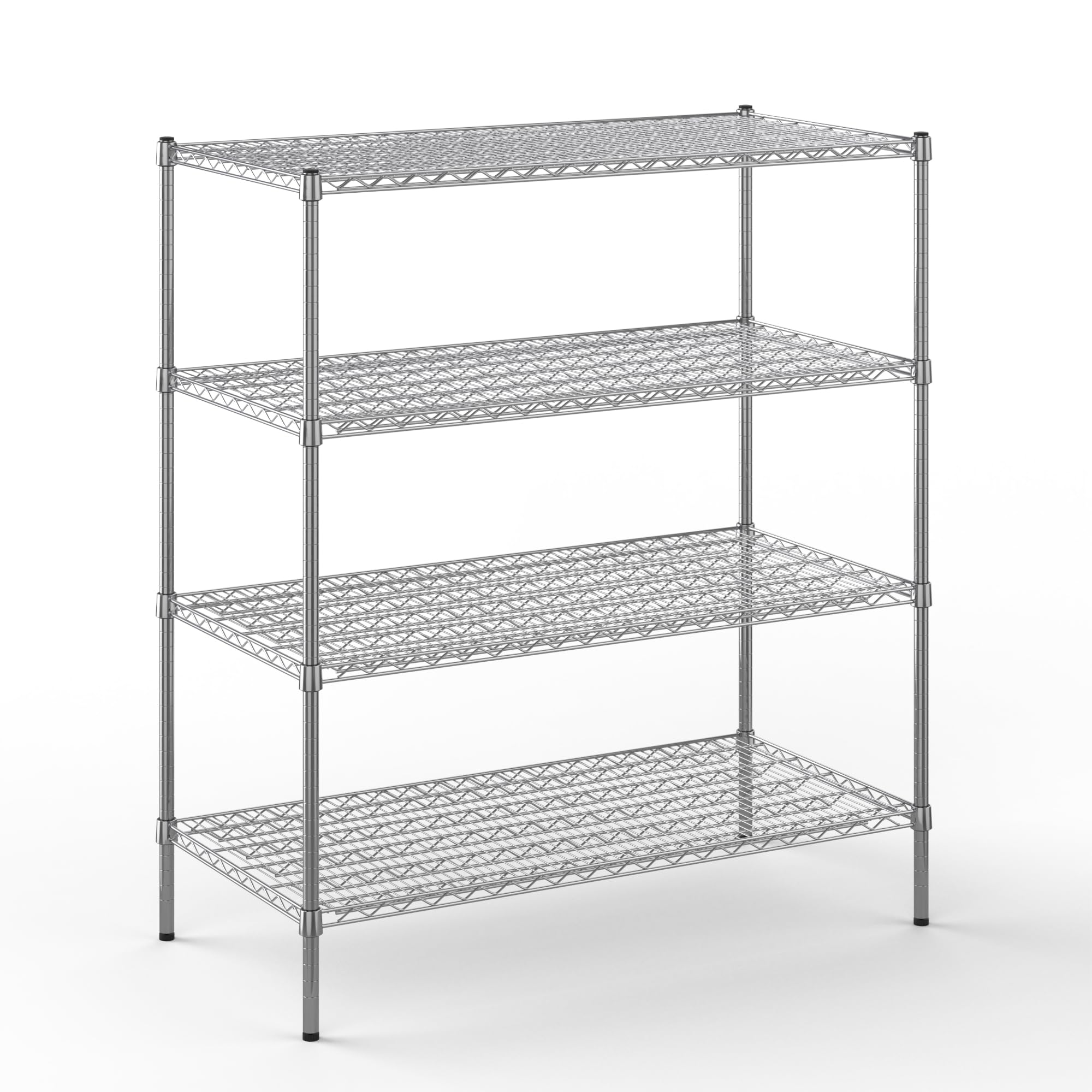 24" Deep x 48" Wide x 54" Height Wire Shelving Kit | 4-Tier | NSF Commercial Storage Rack Unit