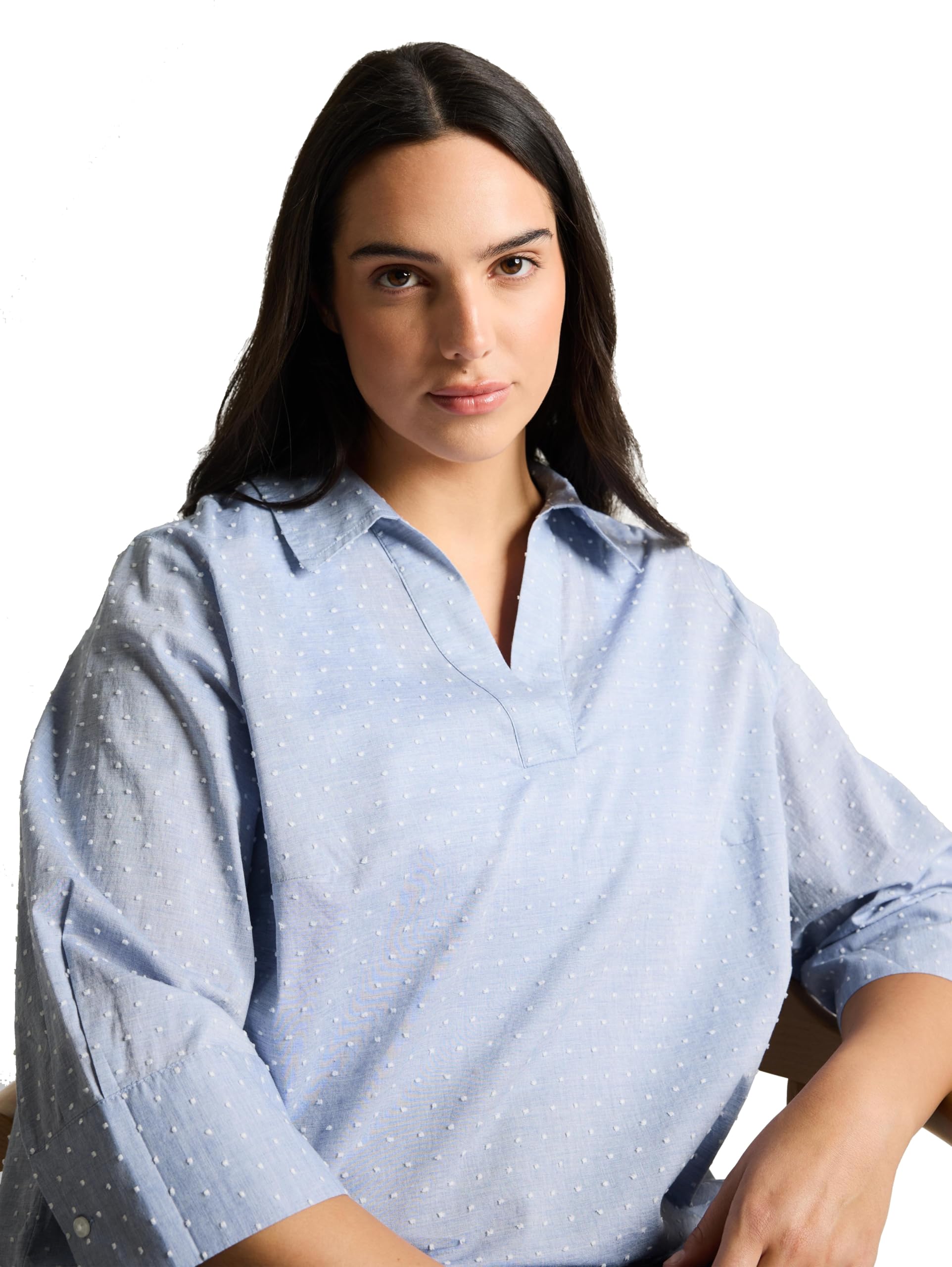 TOM TAILOR Damen Plussize Loose Fit Bluse