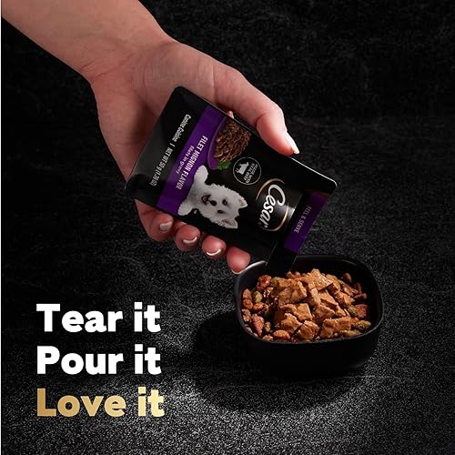 Miniatura 8 de Cesar Filets in Gravy - Alimento húmedo para perros con sabor a filete Mignon, sabor a pollo asado y sabor a pollo a la parrilla de madera, bolsas