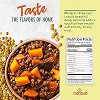 Vista 2 de Melissa's Steamed Lentils, Pre-Cooked and Ready to Eat Lentils, Non-GMO and Shelf Stable, (3 Pack)