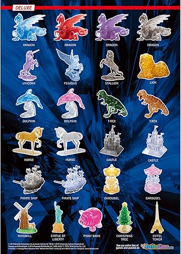 Miniatura 4 de BePuzzled, Dragon Deluxe - Rompecabezas de cristal 3D original, perfecto para rompecabezas a partir de 12 años, desafiante de completar y hermoso