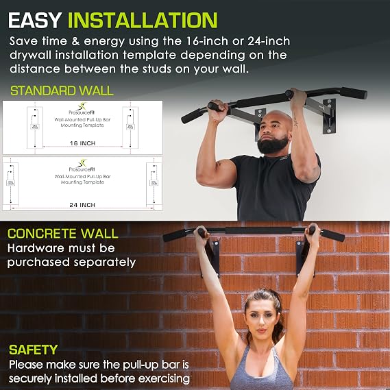 ProsourceFit Pull Up Bar for Multi Use Fitness & Home Gym Exercise