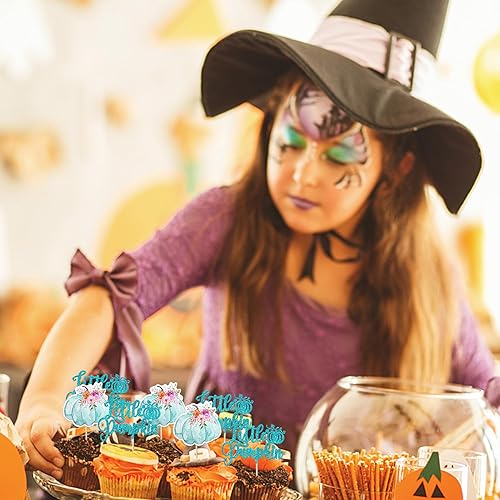 Miniatura 25 de Paquete de 24 adornos para cupcakes de calabaza con purpurina para cupcakes de calabaza para Acción de Gracias, baby shower, decoración de cupcakes