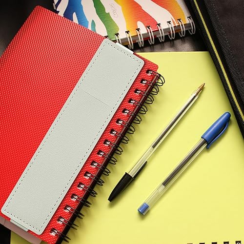 Miniatura 6 de Aswewamt 6 soportes elásticos para cuadernos, 7 pulgadas, de piel sintética, ajustable, para bolígrafo, portalápices, correas para cuadernos,