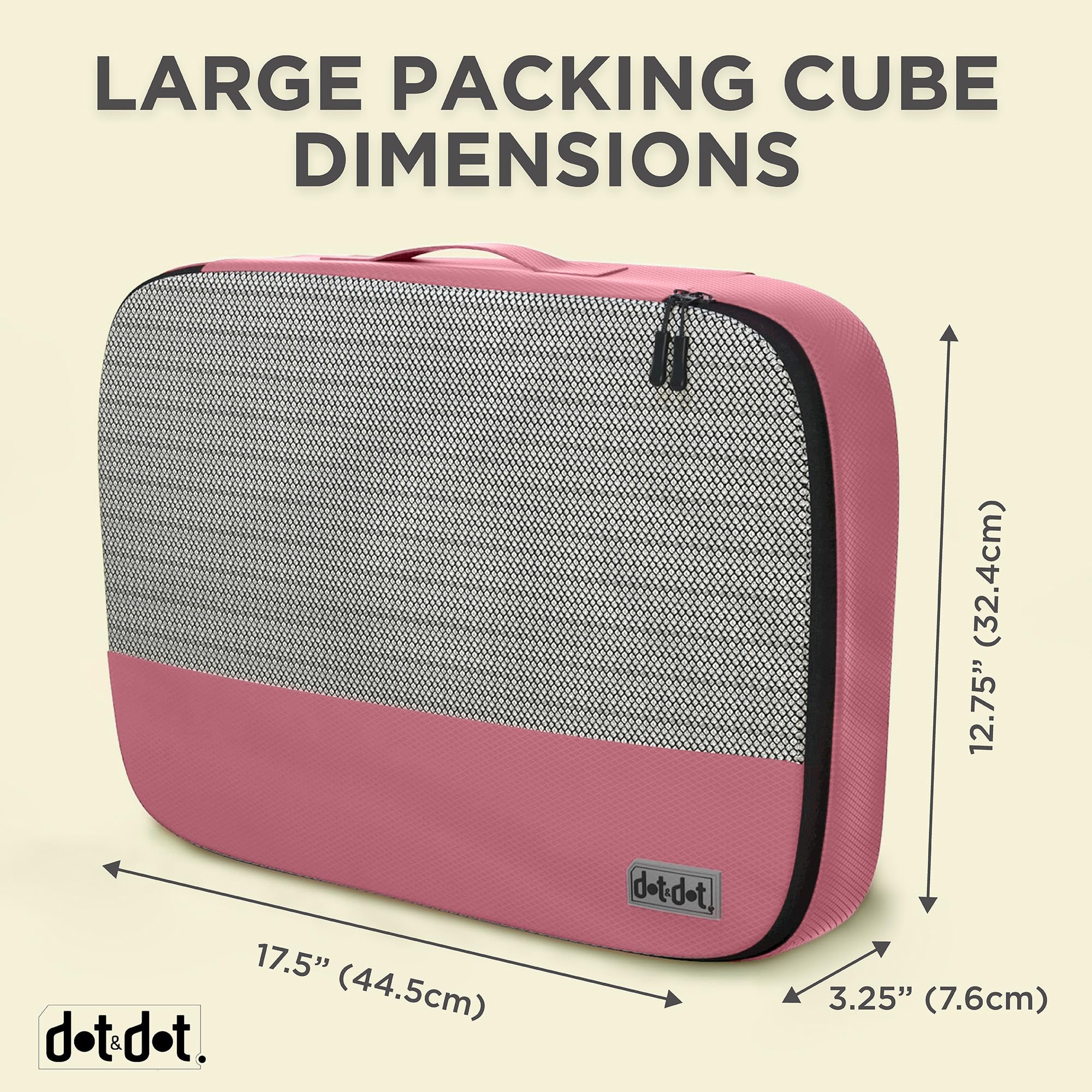 Large Packing Cubes for Travel - 5pc Packing Cubes for Suitcases - Lightweight Luggage Organizer Bags (Non-Compression) view 3