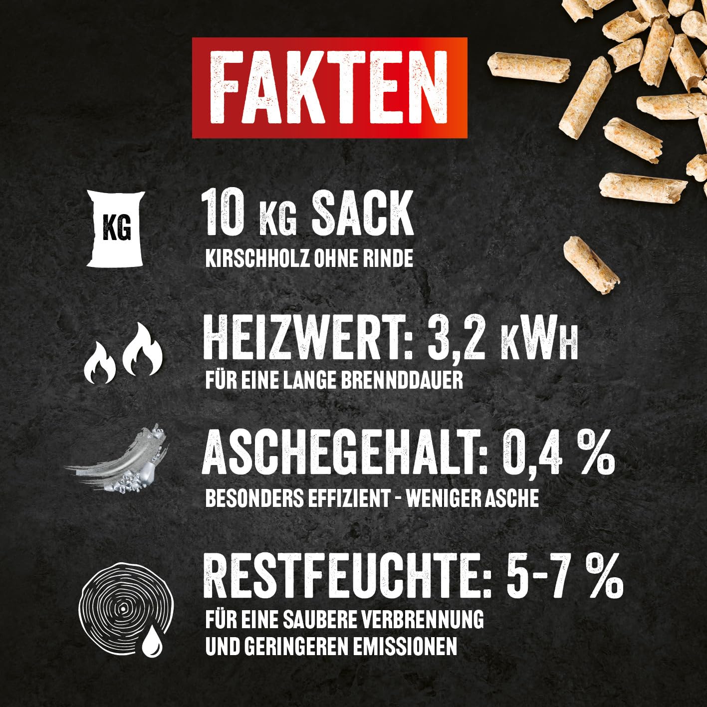 LANDMANN Grillpellets Kirsche 10kg | Für die besonders rauchige Note | Für Smoker, Pellet- und Holzkohlegrills & Pizzaöfen geeignet | Geringer Verbrauch | Ideal auch für Räucherboxen [Braun]