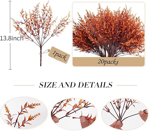 Miniatura 228 de Plantas artificiales para exteriores, resistentes a los rayos ultravioleta, vegetación artificial, 12 ramos de flores de lavanda para macetas