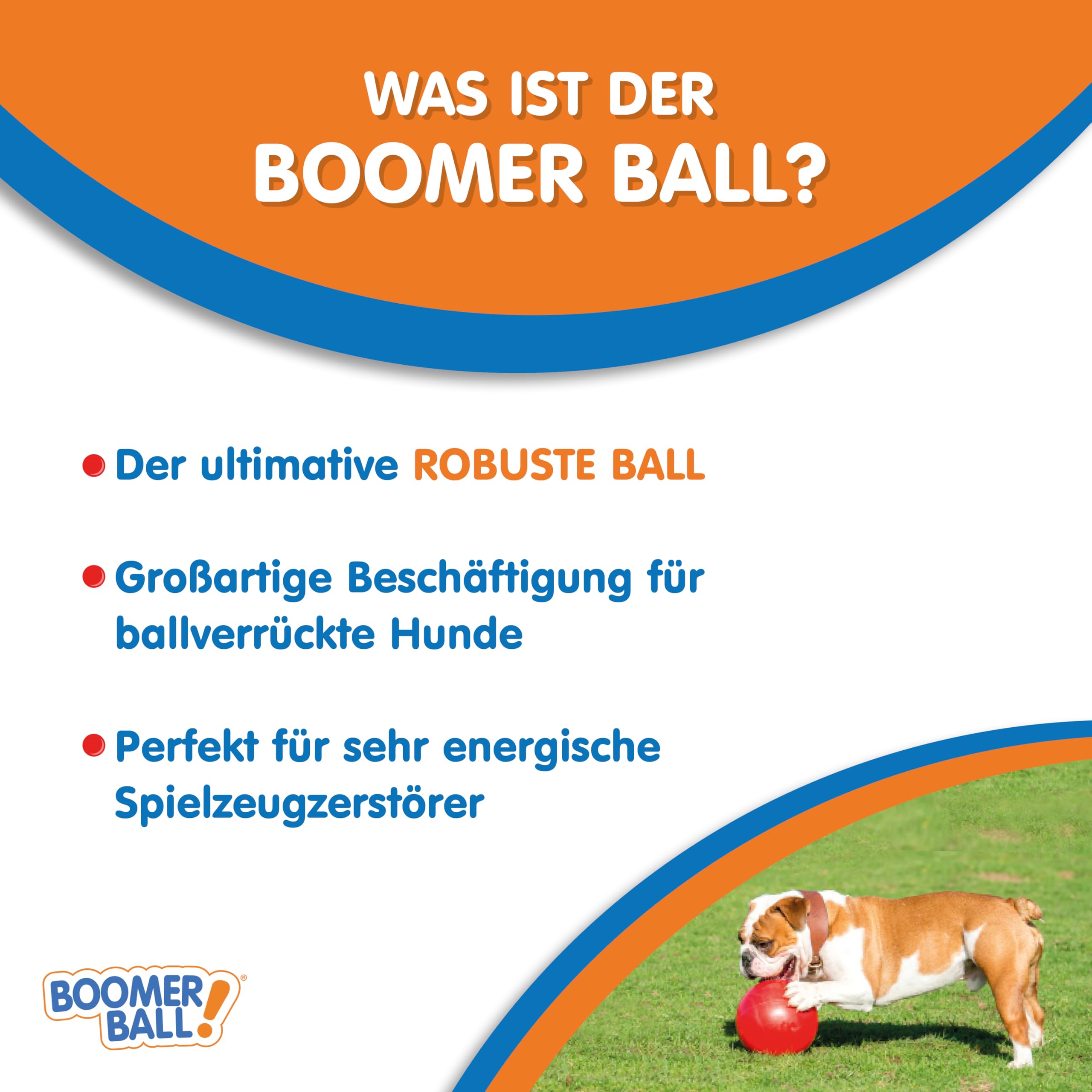 Boomer Ball Hundespielzeug - Fast Unzerstörbarer Ball Für Aktive Hunde