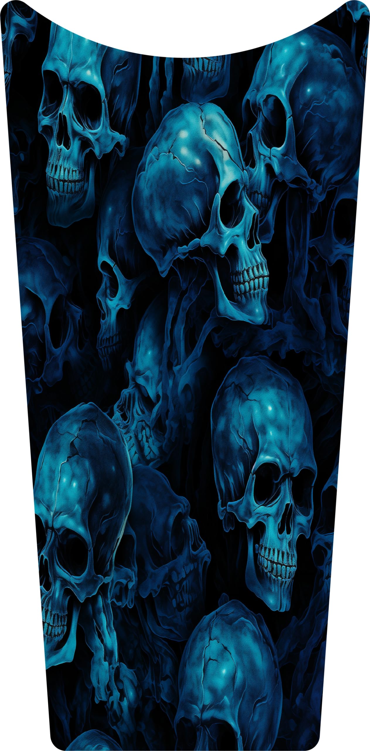 Kustom Cycle Parts Blue Skulls Dash Panel Console Insert! Fits Harley Davidson 1989-2007 Electra Glides and 2002-2007 Road Glides. Easy Install!