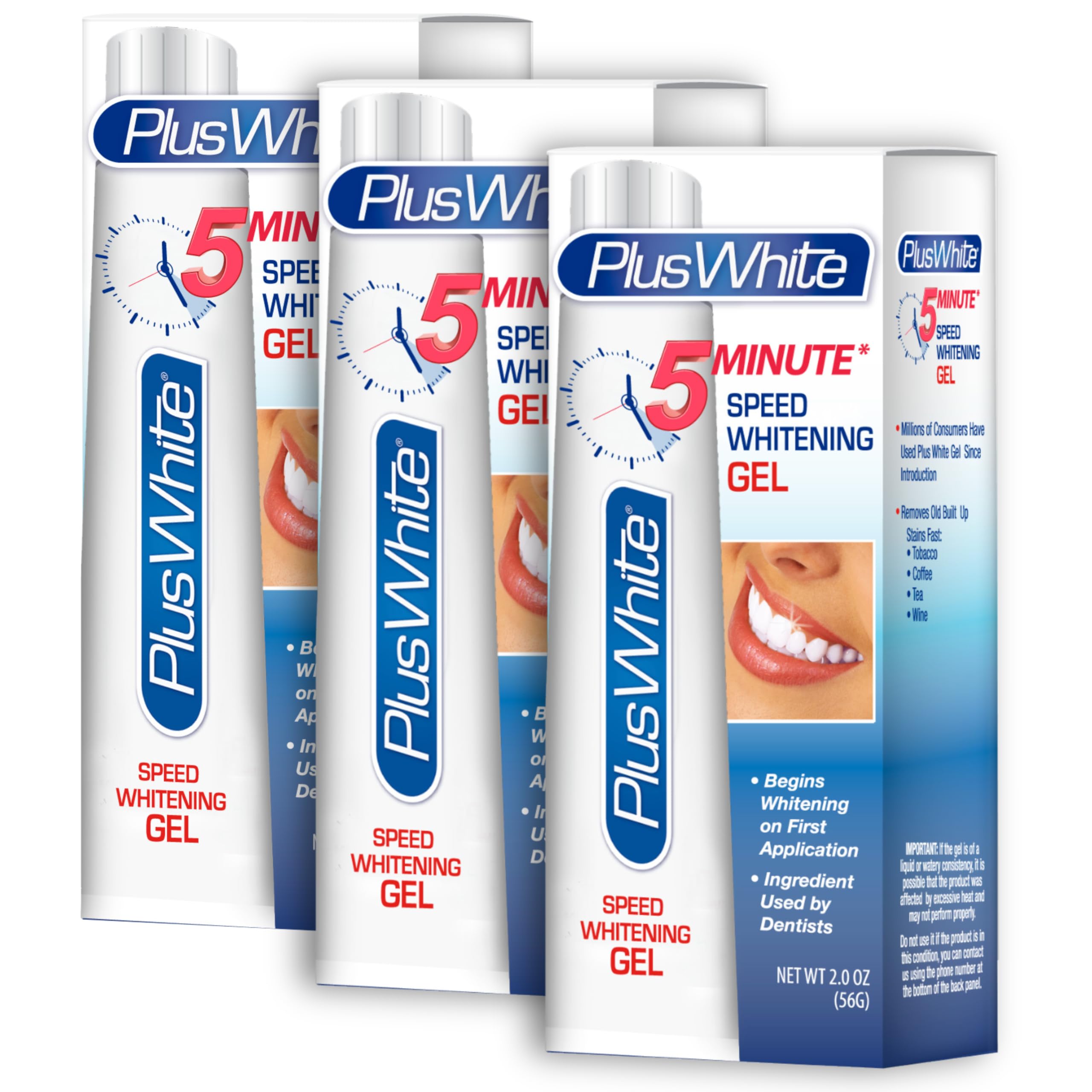 Plus White Premier 5 Minute Speed Whitening Gel (Pack of 3)