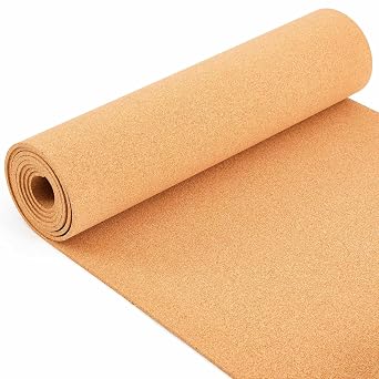 Pangda Multi-Purpose Cork Board Roll 24in X 10ft, 1/4" Thick Cork Roll for Bulletin Boards, Decorative Photo and Message Push Pin Displays Versatile for Home, School, and Office