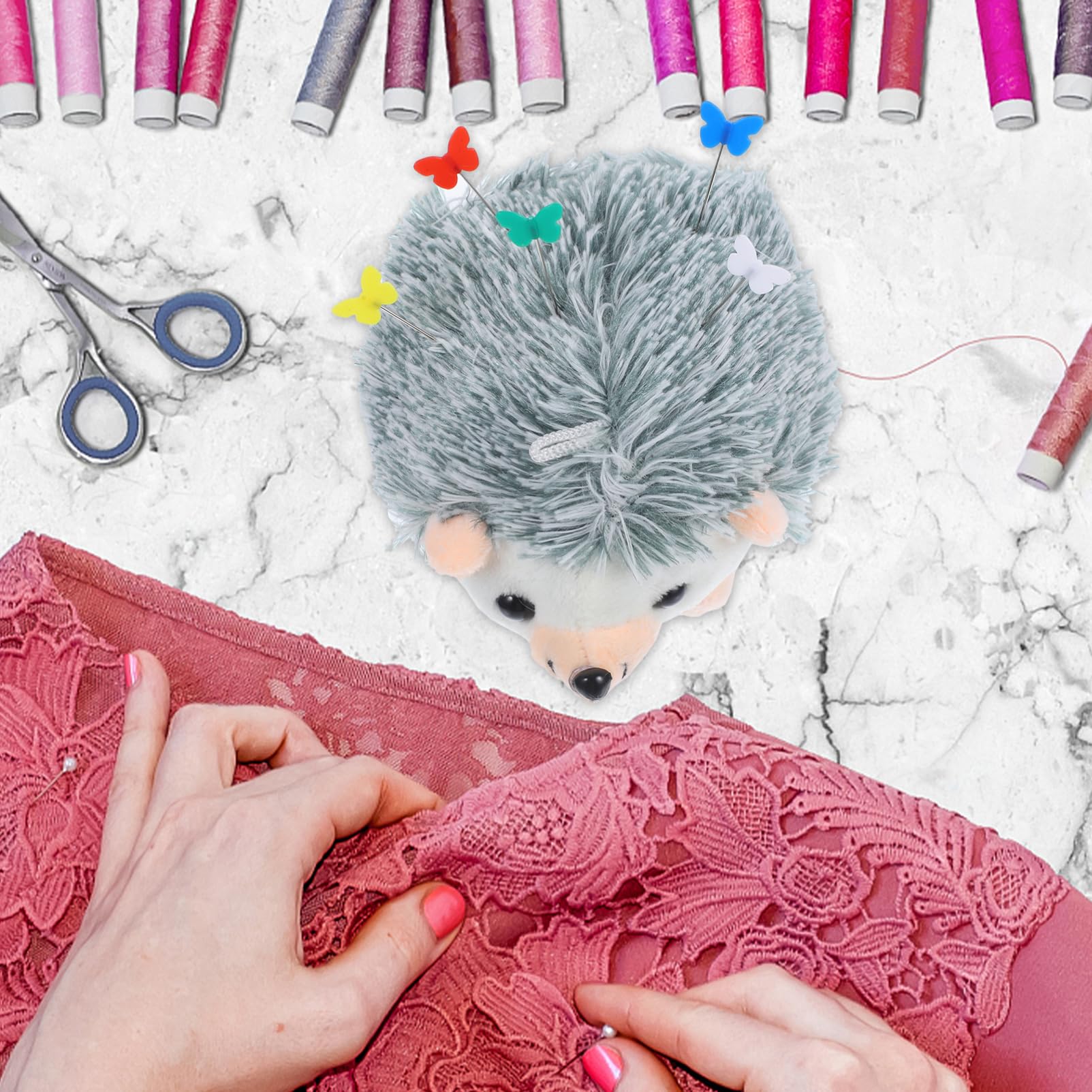 STOBOK 5 Sätze Igel-nadeltasche Nadelkissen Zum Nähen Niedlich Pin-Organizer Entzückendes Nadelkissen Stickerei-nadelkissen Nähnadeln DIY Nadelkissen Handgelenkkissen Zum Nähen Plüsch