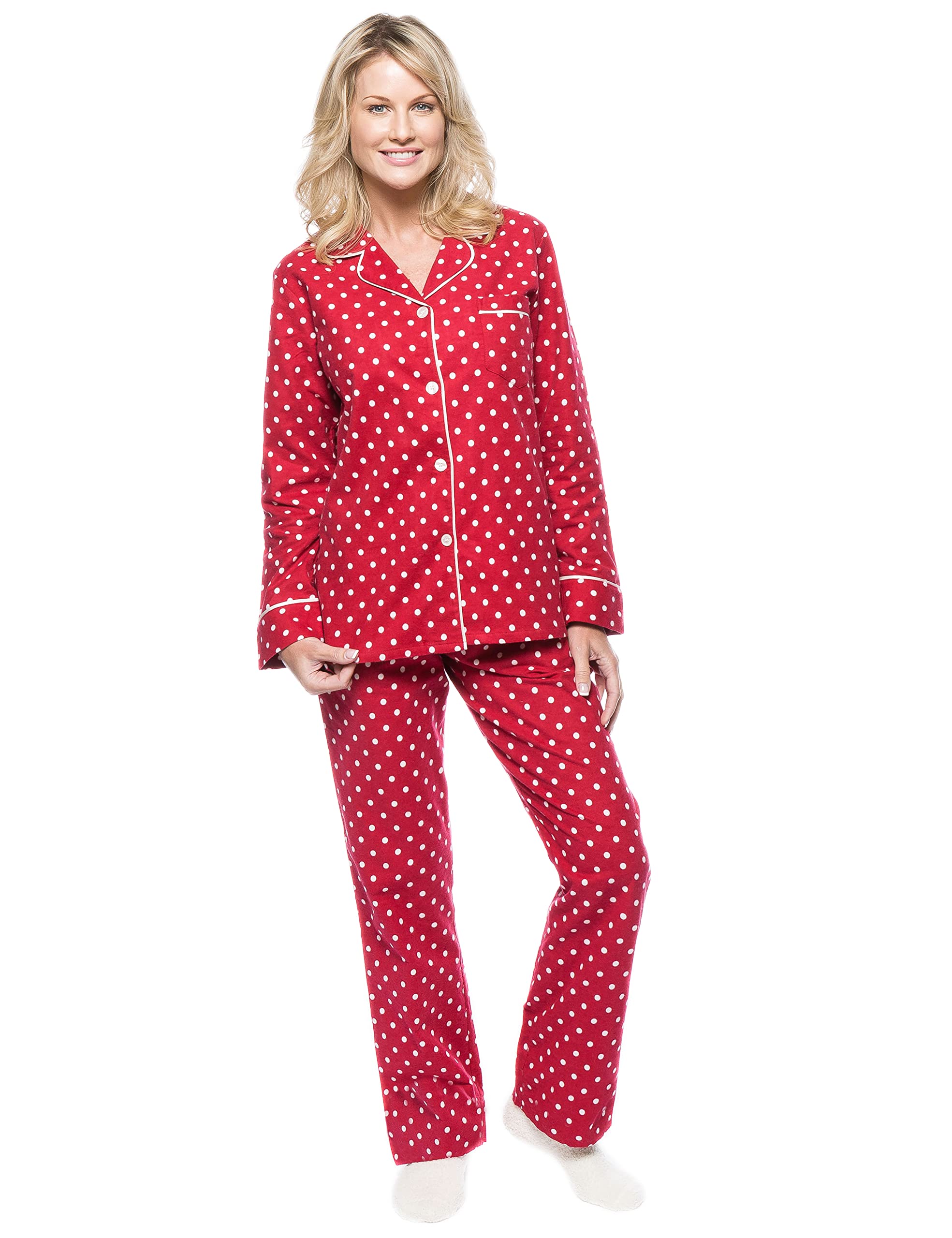 Women's Flannel Pajamas - 2Pc Winter Pajama Set