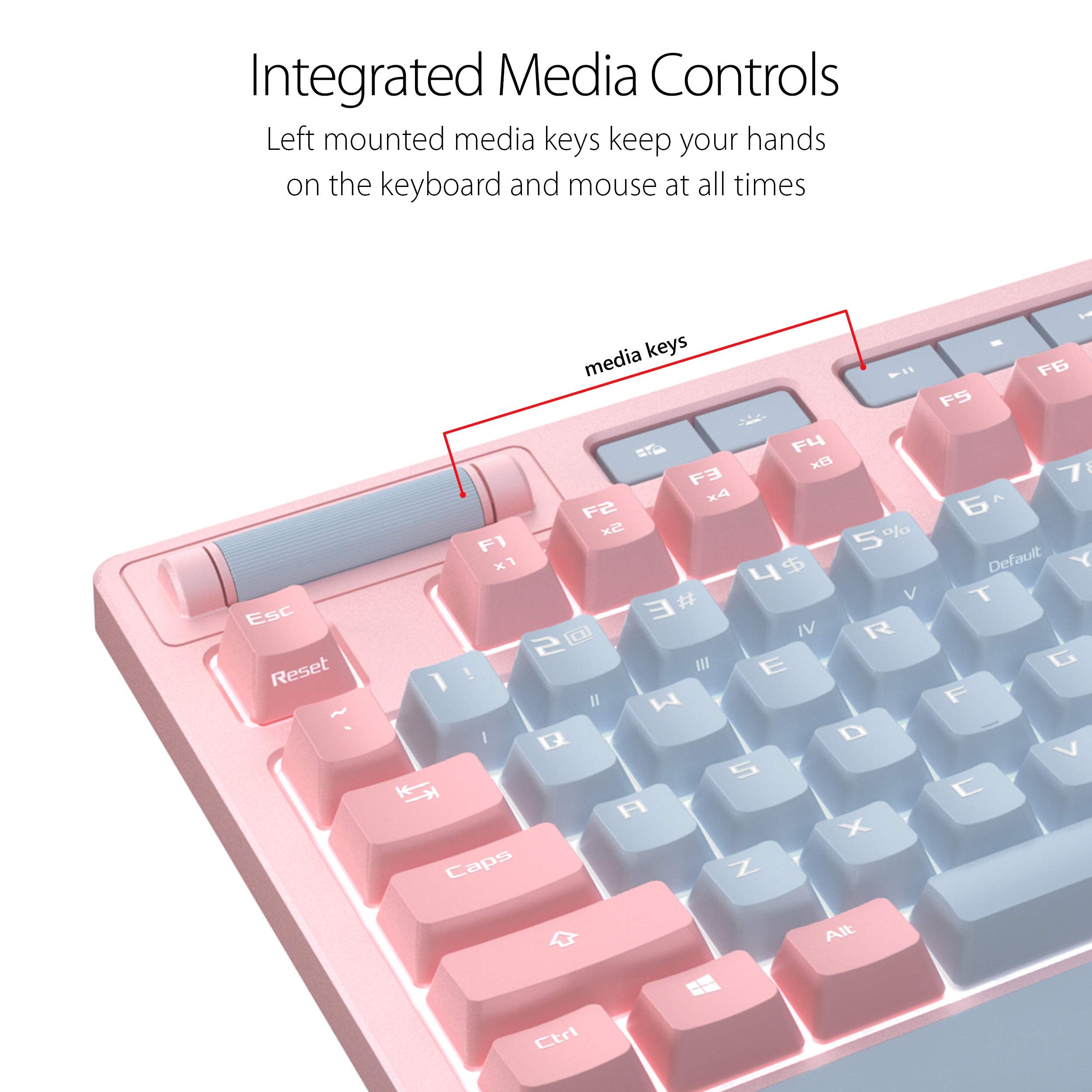 Amazon.com: ASUS ROG Strix Flare Pnk (Cherry MX Brown) Limited