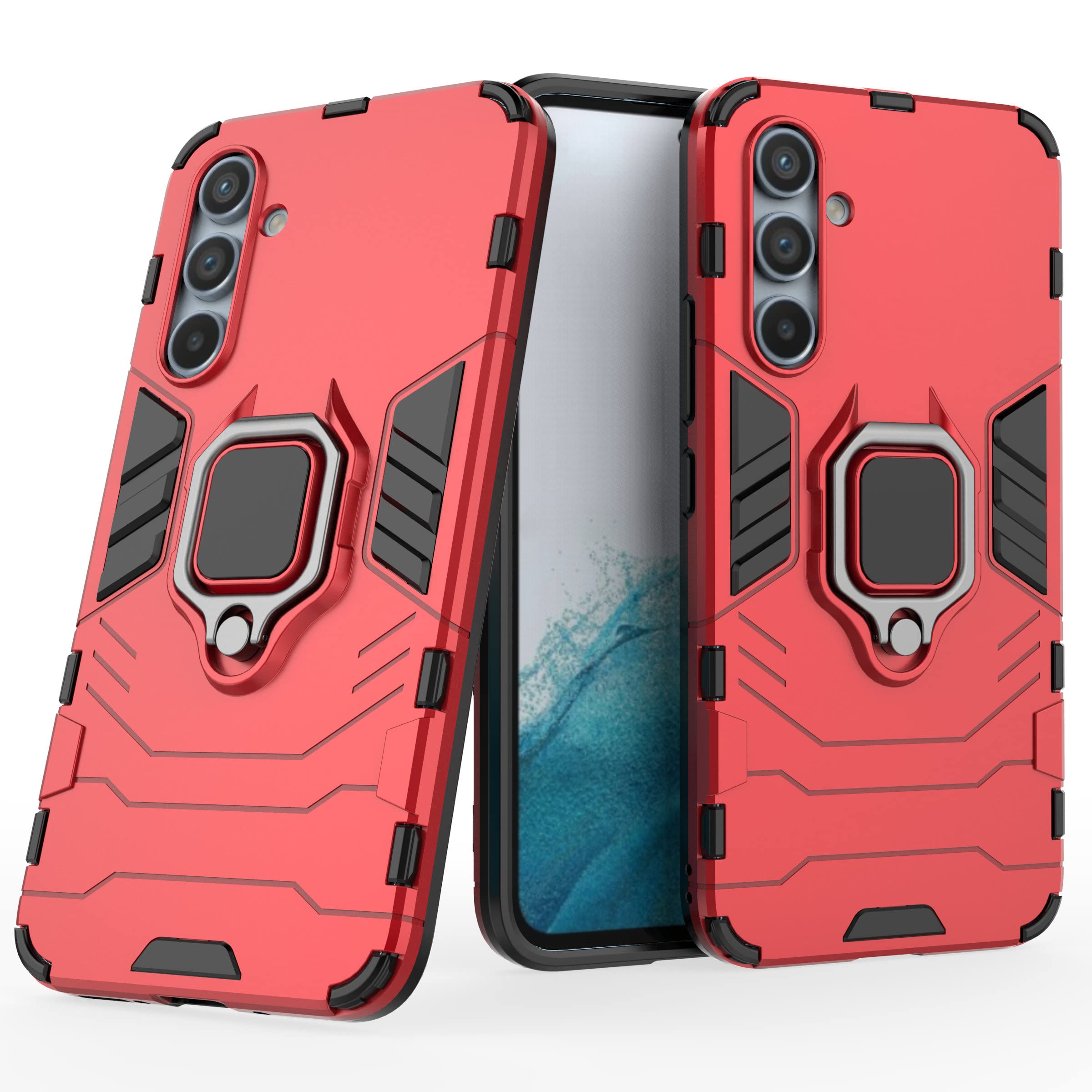 Case for Samsung Galaxy A54 5G,Hybrid Heavy Duty Protection Shockproof Defender Kickstand Armor Case Cover,Red