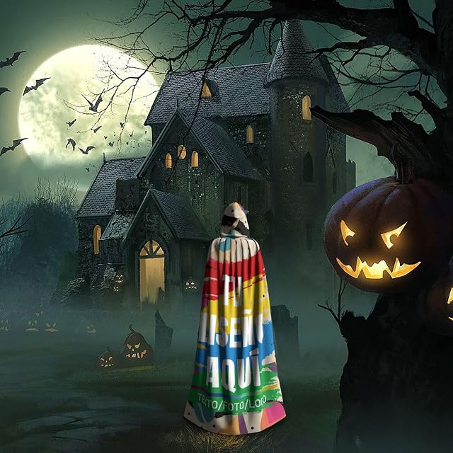 Foto 7 de 8 de Capa Personalizada con Foto Capa Medieval Mujer Personalizado para Disfraz Halloween Hombre Adulto con Imagen