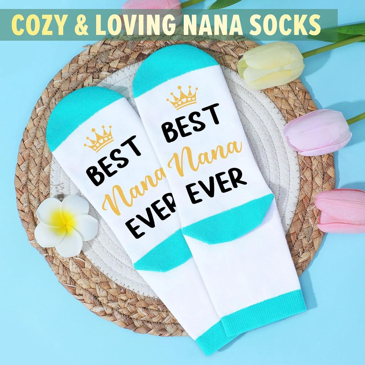 Gifts for Nana Birthday Nana Gifts from Grandkids Best Grandma Ever Gift Merch for Christmas, Happy Birthday Funny Grandma Gift Ideas for Women from Grandson, Granddaughter, Grandkids with Tote Bag - Image 6