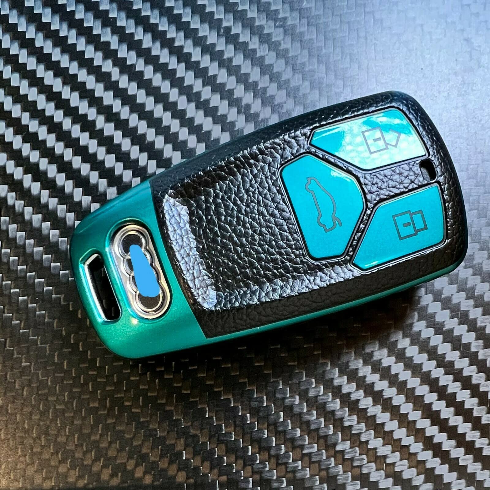 Audi Schlüsselcover Rot Carbon Look - GFK Schlüsselhülle Für A4, A5, Q5, TT & Mehr