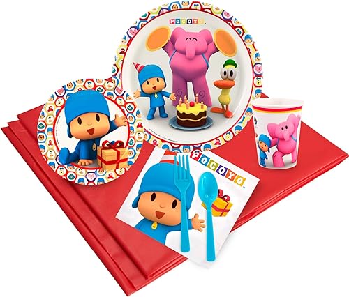 Miniatura 1 de BirthdayExpress 254265 Pocoyo Party - Vajilla para 16 huéspedes multicolor talla única