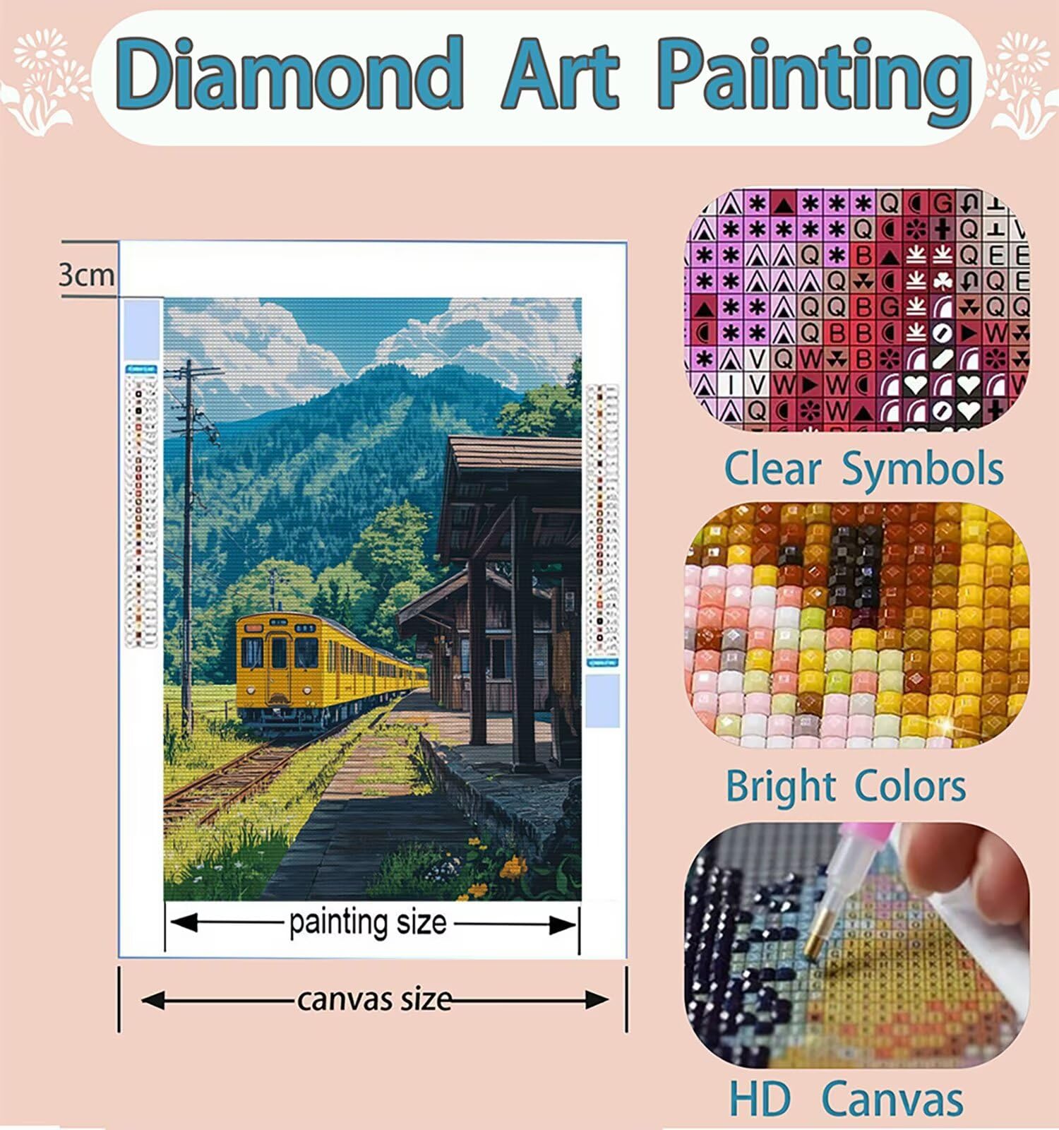 Japonia malarstwo diamentowe kompletny zestaw, DIY krajobraz diamentowy obraz duży 90 x 70 cm, 5D diamenty kryształowy haft krzyżykowy zestaw artystyczny, DIY obrazy diamentowe malowanie dekoracja