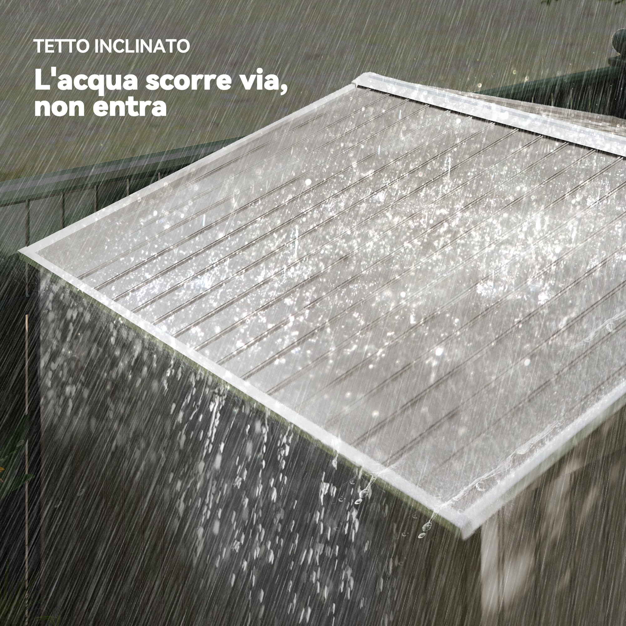 Outsunny Casetta da Giardino 5m² con Kit Fondazione Acciaio Marrone Chiaro | Acciaio Zincato, Prese d'Aria, Tetto Inclinato, Doppia Porta Scorrevole Bloccabile, Capanno Porta Attrezzi