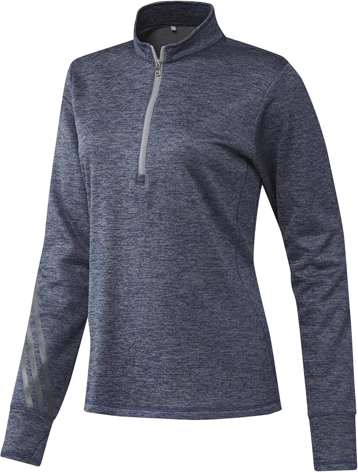 adidas Women's 3-Stripes Heather Layer 1/4 Zip - Image 6