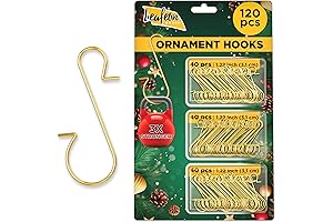 Leafeon 120-Pack Gold Christmas Ornament Hooks for Effortless Tree Decoration