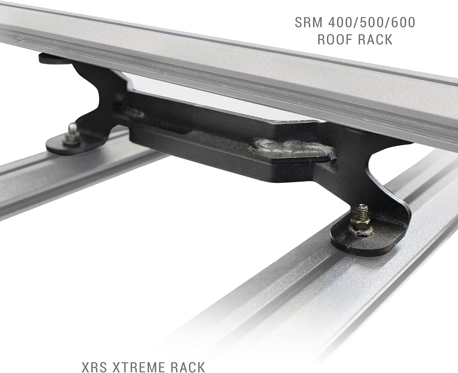 Go Rhino XRS Overland Rack to SRM Rack Connector Bracket Kit | Mild Steel, Textured Black | 5950010T