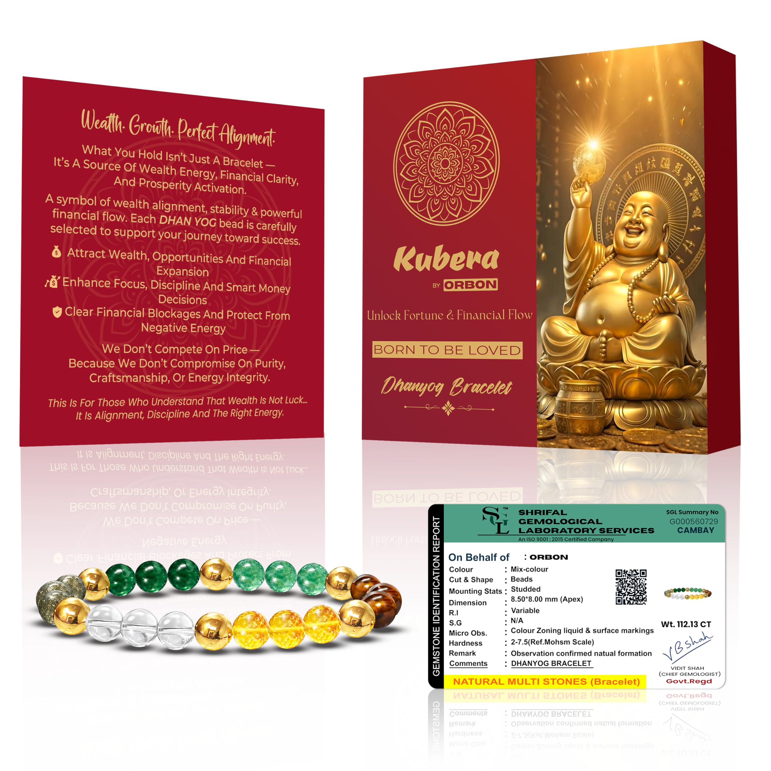 certified natural multi stone crystal bracelet for men & women | powerful gemstone combination bracelet | real certified stones with authenticity certificate & activation card | 8mm beads