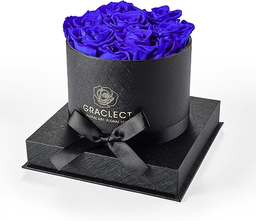 Miniatura 15 de Flores para entrega Prime - Rosas preservadas en una caja - Flores para siempre, rosas inmortales, regalos de cumpleaños de rosas eternas para ella
