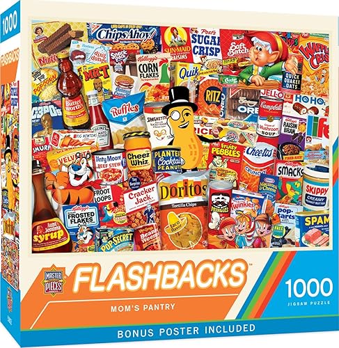 MasterPieces - 1000 Piece Jigsaw Puzzle, Mom’s Pantry, Fun for Adults, Family, Kids, Non-Glare Finish, 19.25" x 26.75" - Mom's Pantry