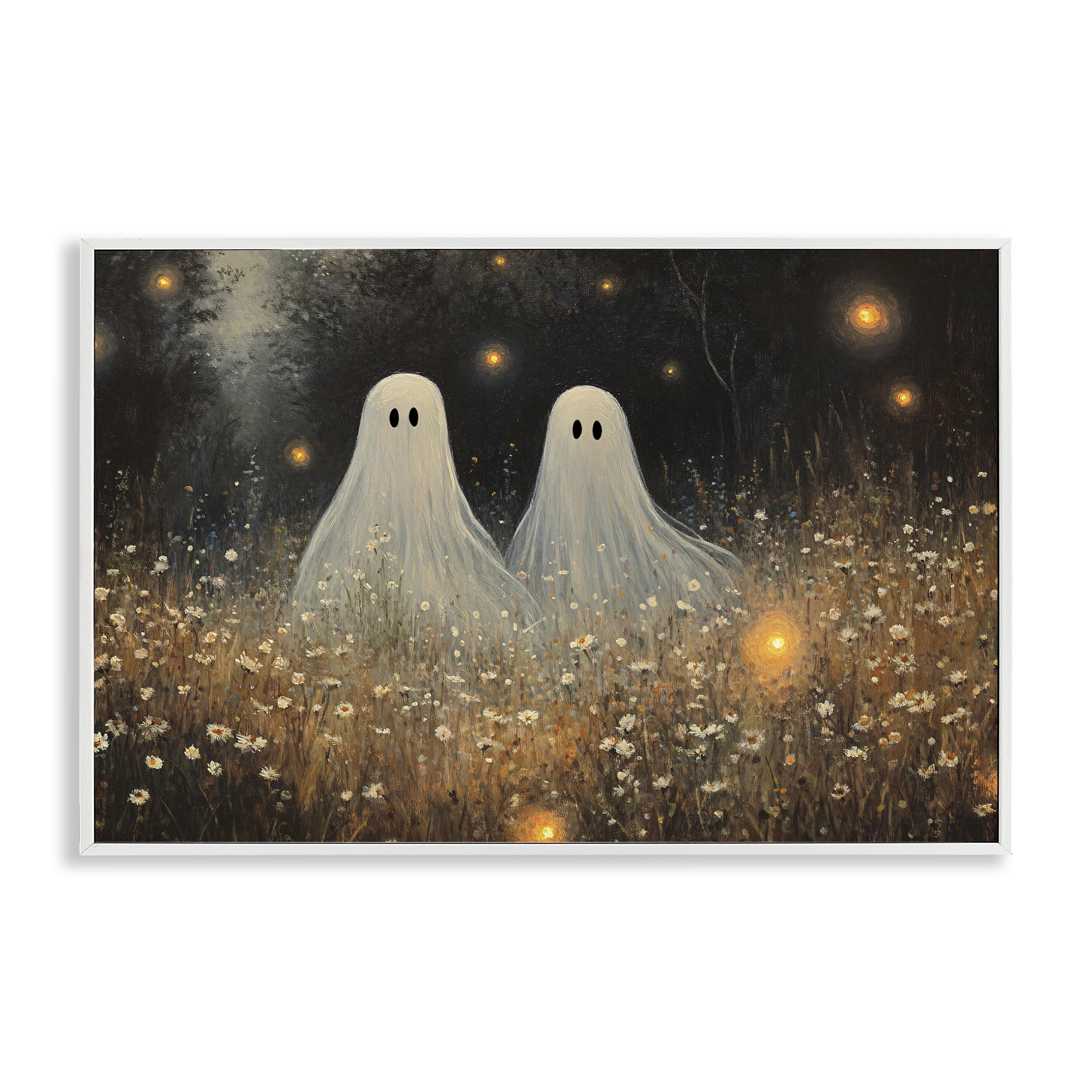 Stupell Industries Coastal White (Textured) 'Ethereal Ghost Twins'| Framed Giclee Art
