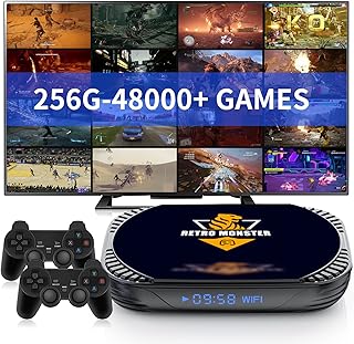Retro Game Console with Built in 48000+ Games, 4K UHD Video Game Console for TV, Emulator Console Support 70+ Emulators, Game System with Wireless Controller, S905X4 Chip, 2.4G+5G WIFI, Gift for Men