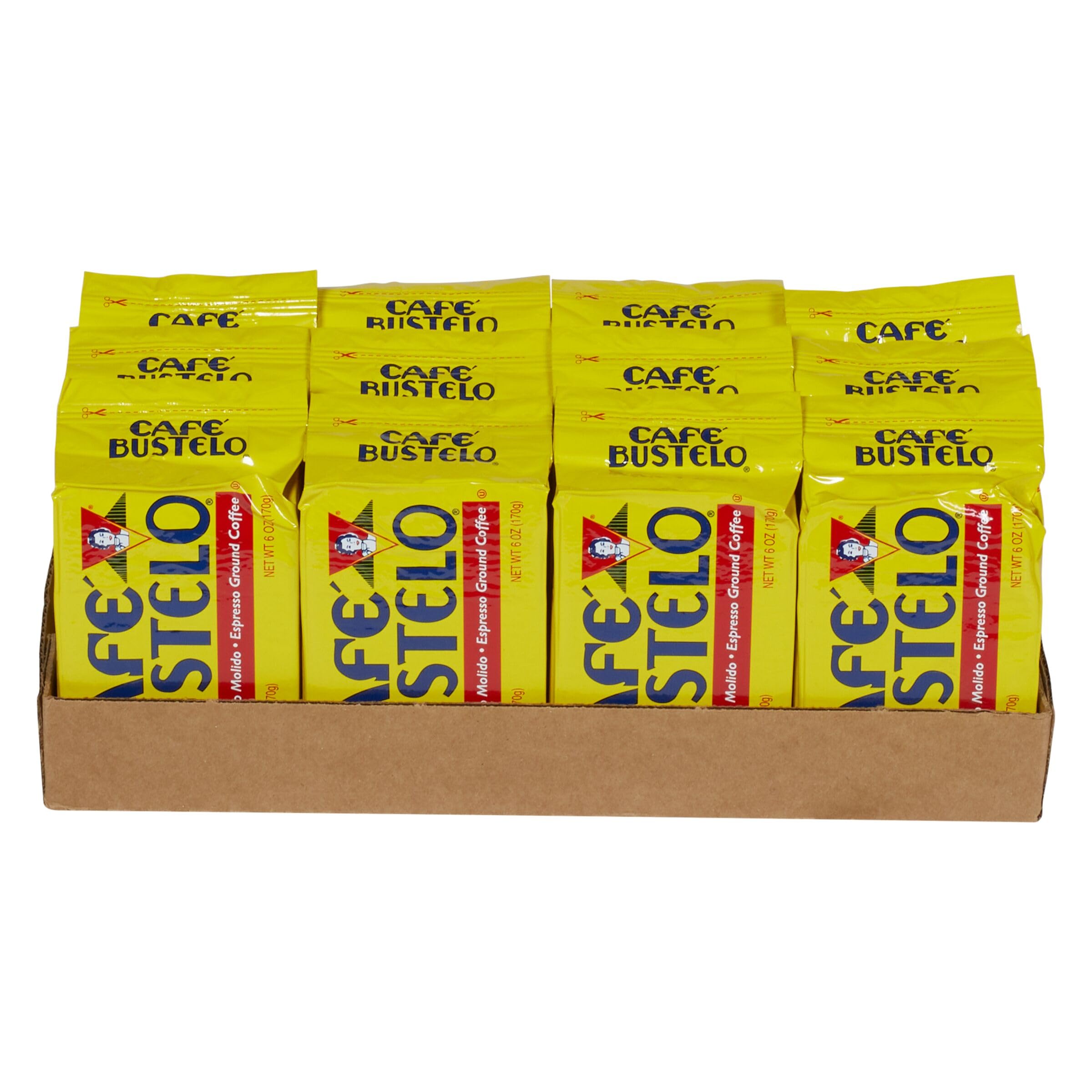 Café Bustelo Ground Coffee, Dark Roast, 6-Ounce Brick (Pack of 12)