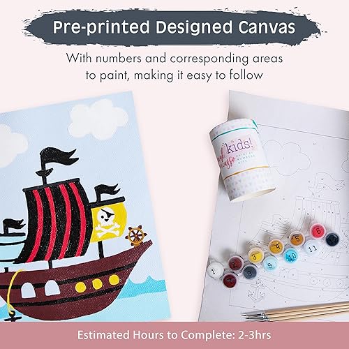 Miniatura 4 de Pink Picasso Kits Paint by Number for Kids Ages 5-12  DIY 8x10 Beginners Kids Paint Set Color by Numbers Canvas Painting Kits  As Seen On Shark Tank