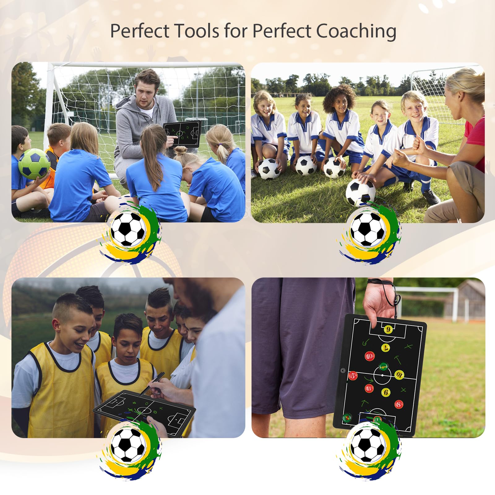 Tablas electrónicas magnéticas de entrenamiento de fútbol, tablero de entrenamiento de fútbol LCD de 16 pulgadas, tablero de estrategia profesional borrable portátil para entrenamiento, enseñanza