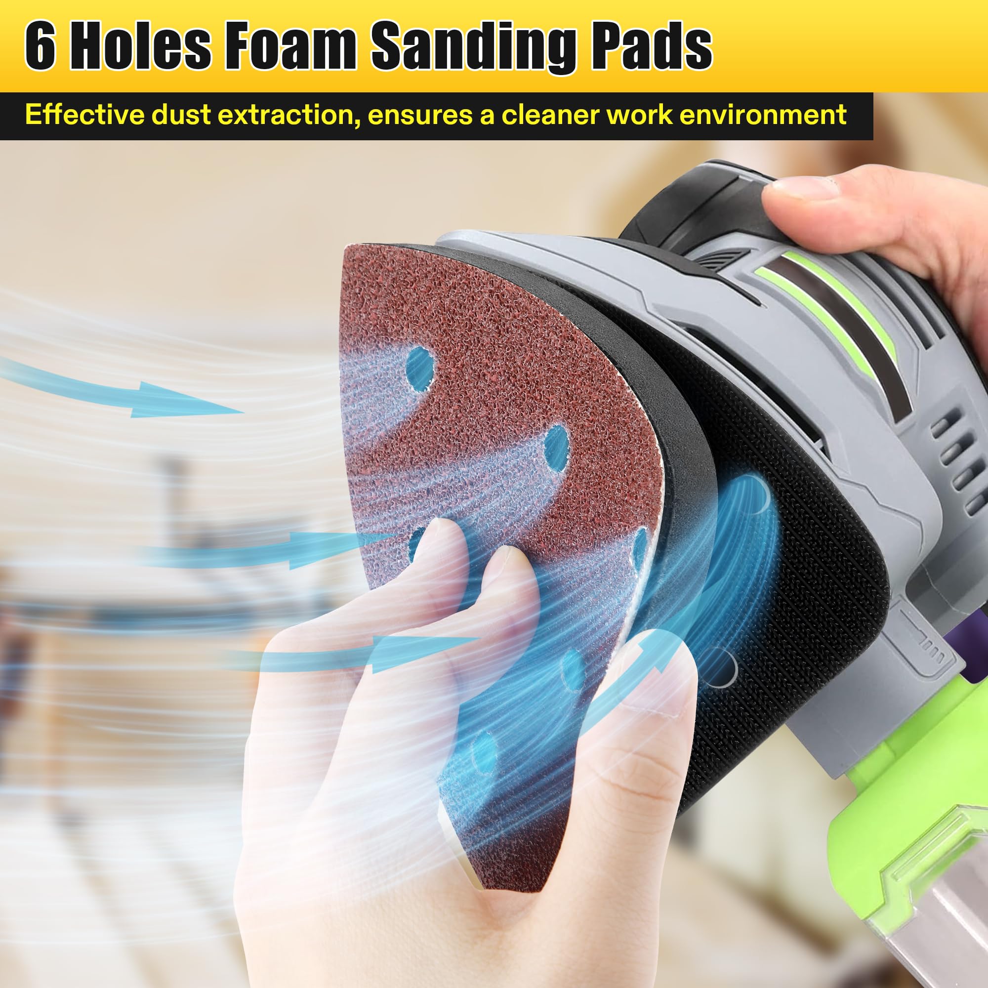 Ryobi Sanding Pads - 8 Foam Backing Pads -3